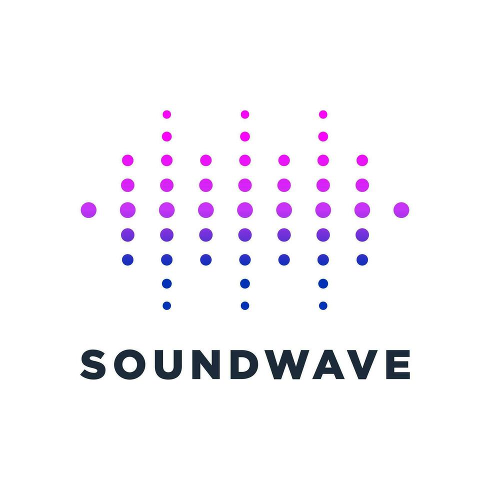 sound wave logo design vector