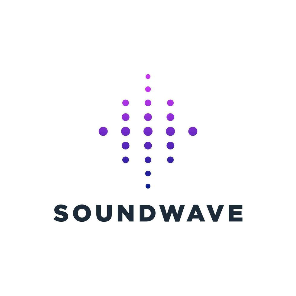 sound wave logo design vector