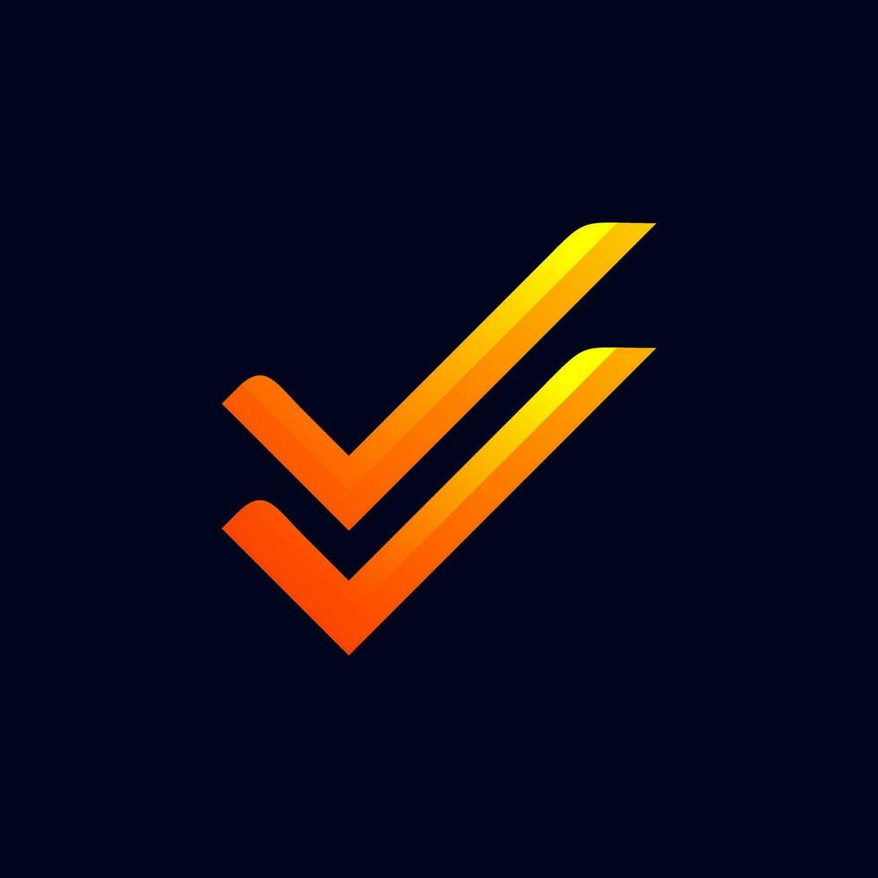 Checklist check mark check logo template vector
