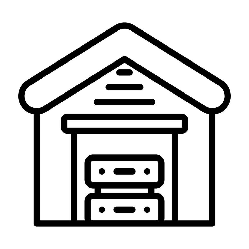 Data Warehouse Vector Icon