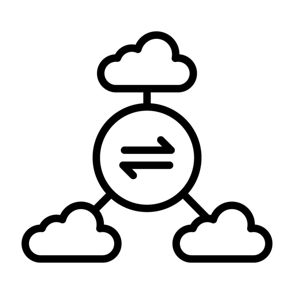 Multi-Cloud Vector Icon