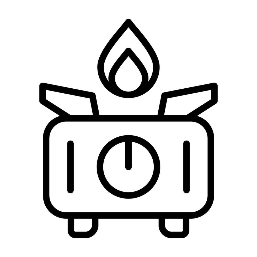 Portable stove Vector Icon