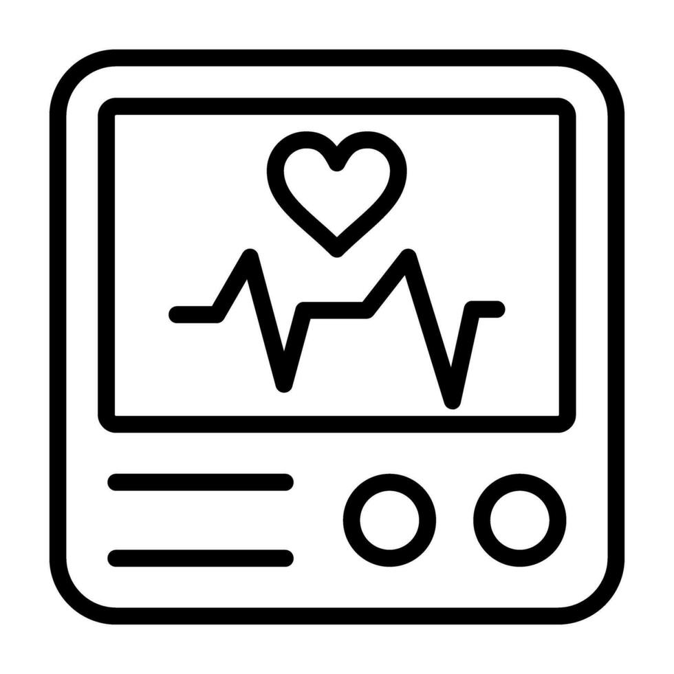 Heart Rate Monitor Vector Icon
