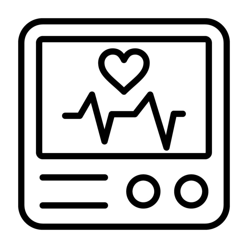 Heart Rate Monitor Vector Icon