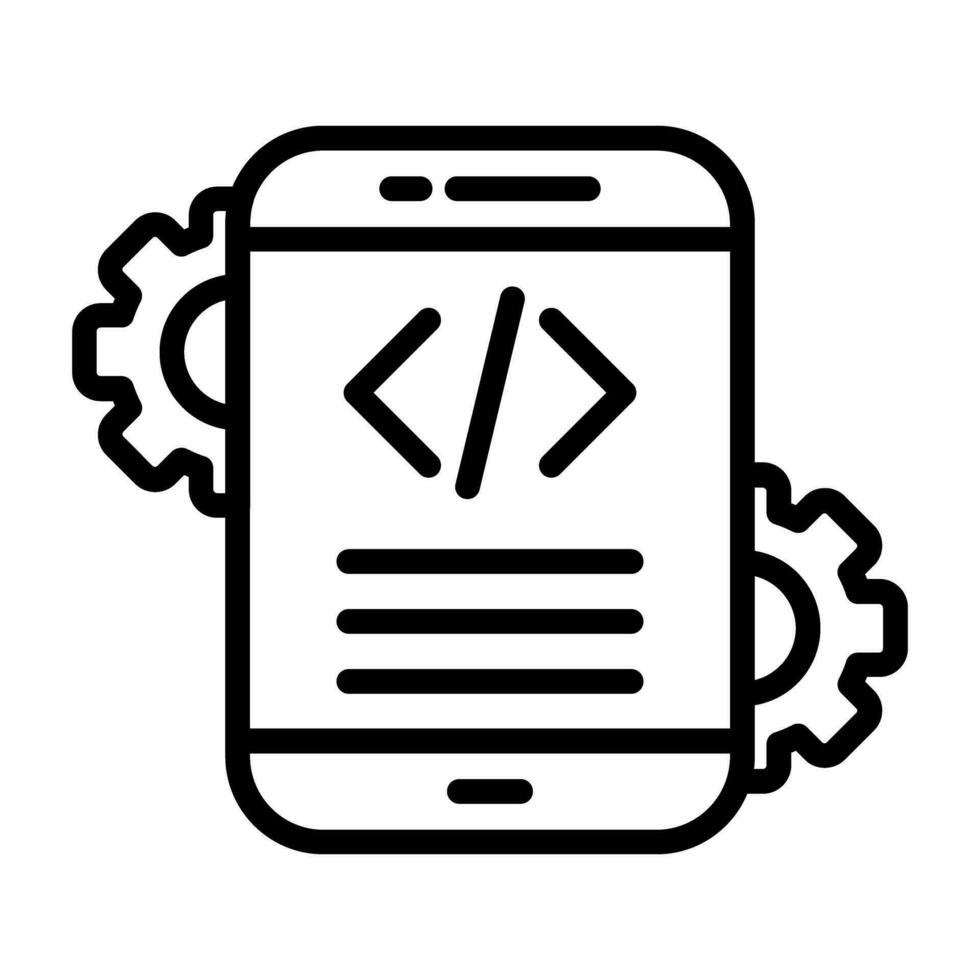 Mobile App Development Vector Icon