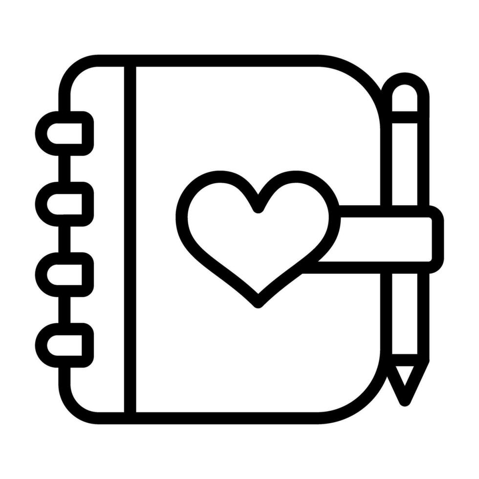 Love journal Vector Icon