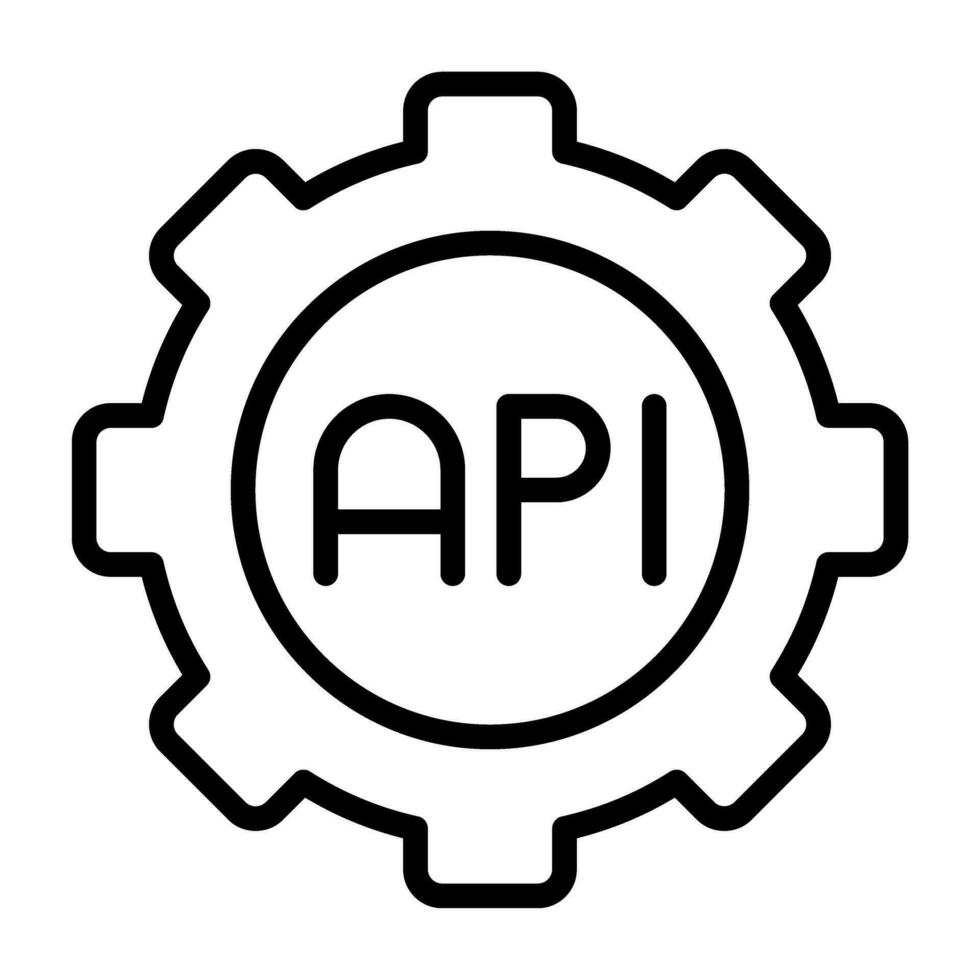 icono de vector de api