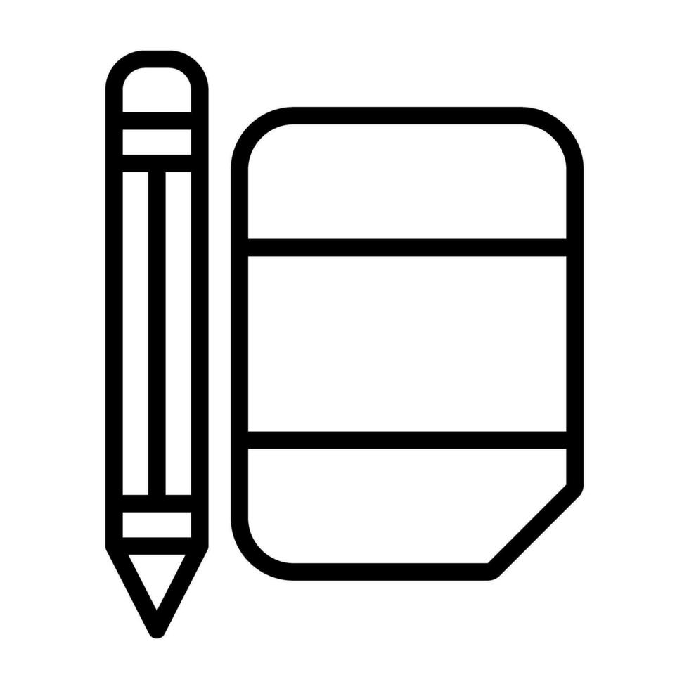 Eraser with pencil Vector Icon