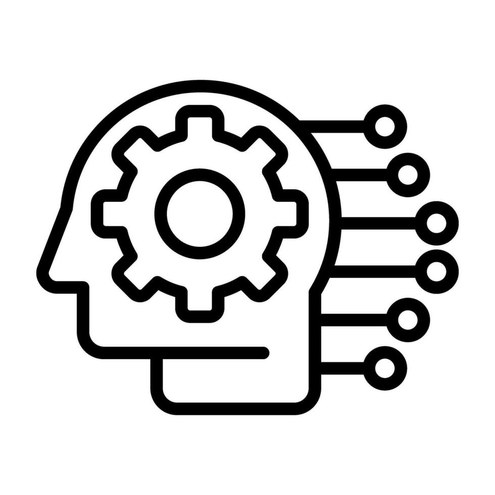 icono de vector de aprendizaje automático