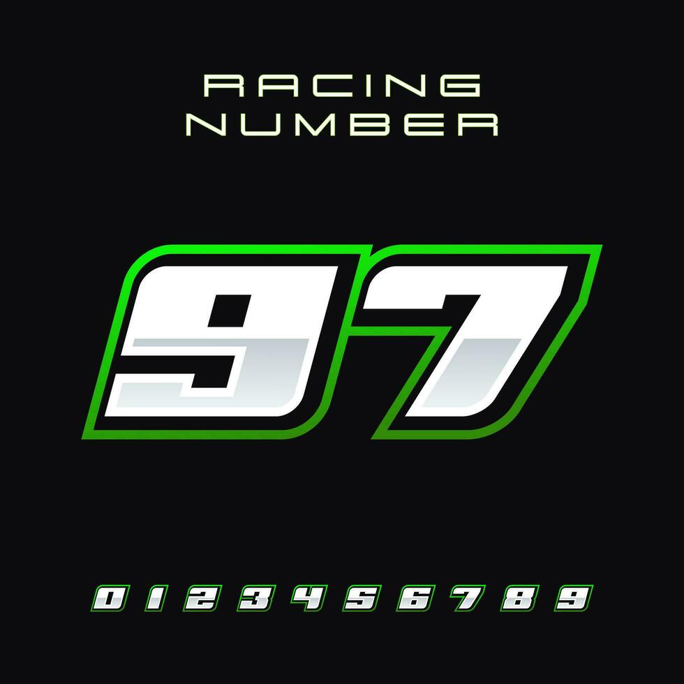 Racing Number Vector Design Template 97