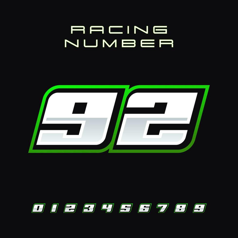 Racing Number Vector Design Template 92