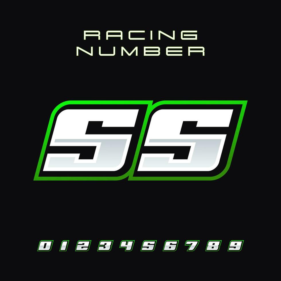 Racing Number Vector Design Template 55