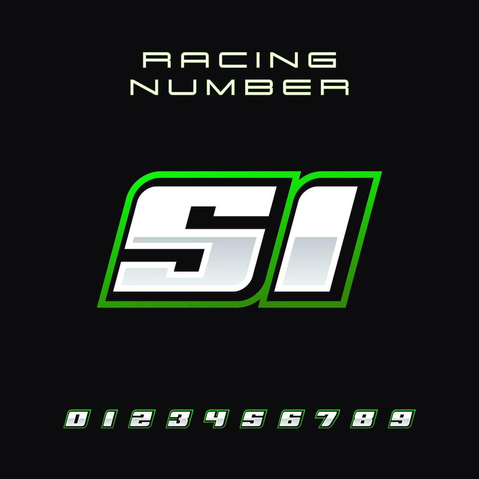 Racing Number Vector Design Template 51