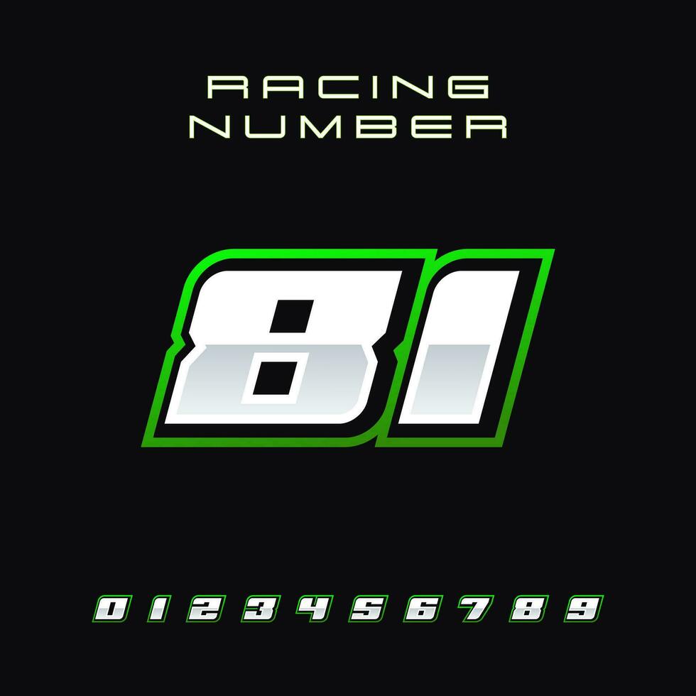 Racing Number Vector Design Template 81