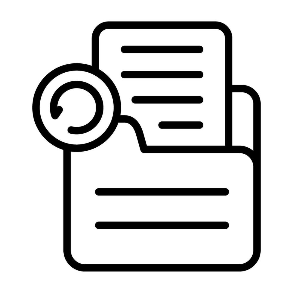 Document Undo Vector Icon