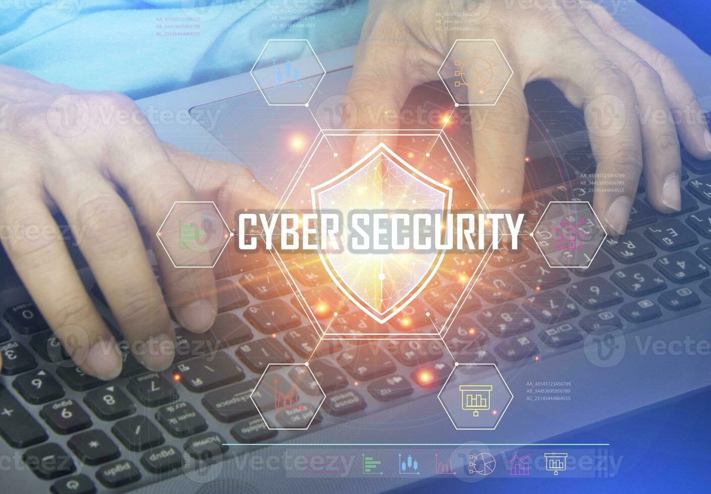 cyber security It is a system developed to act as a security for access to data, networks, devices, programs and attacks that will cause damage or access by unauthorized persons. photo