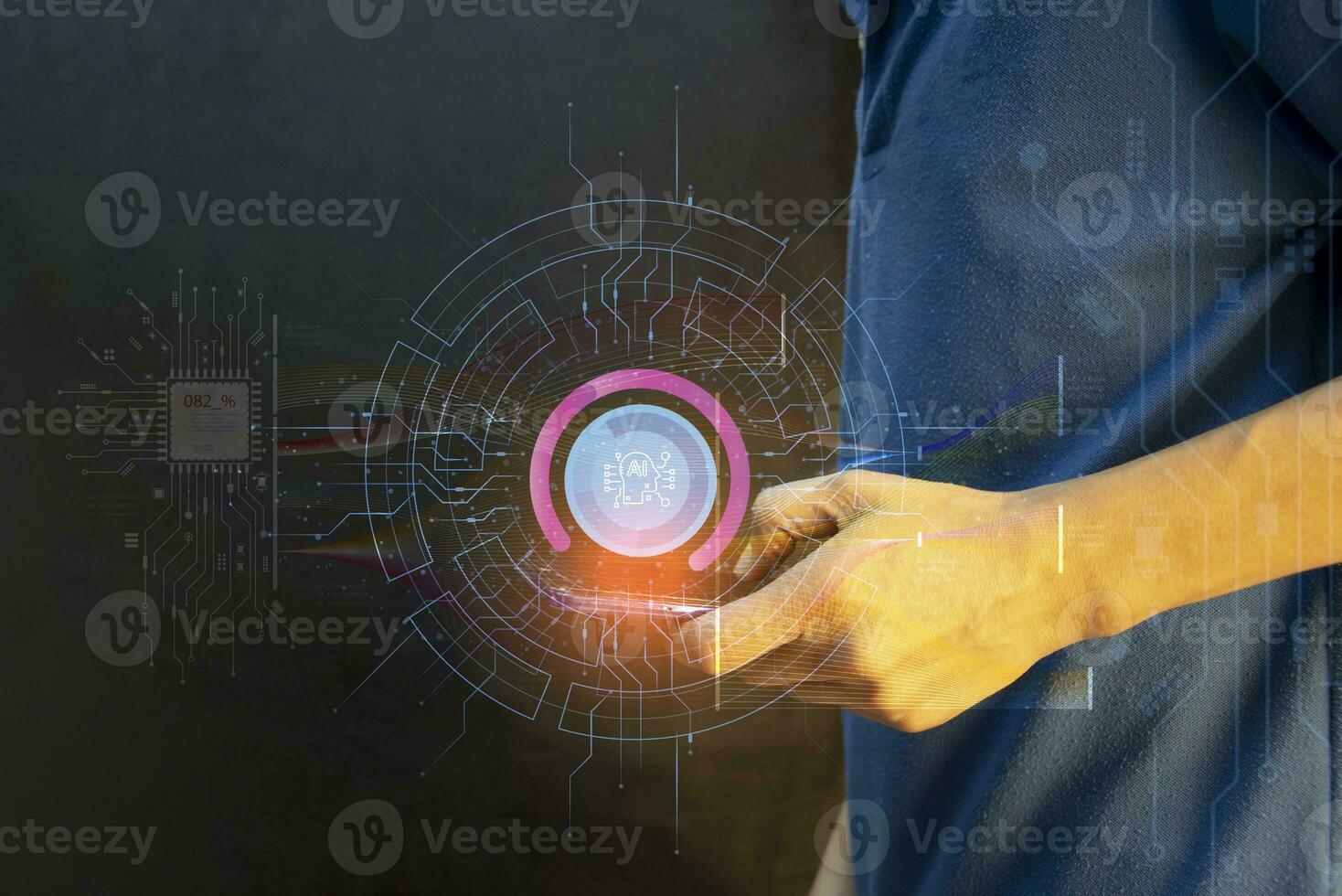 Concepts, development of artificial intelligence and self-learning of artificial intelligence. photo