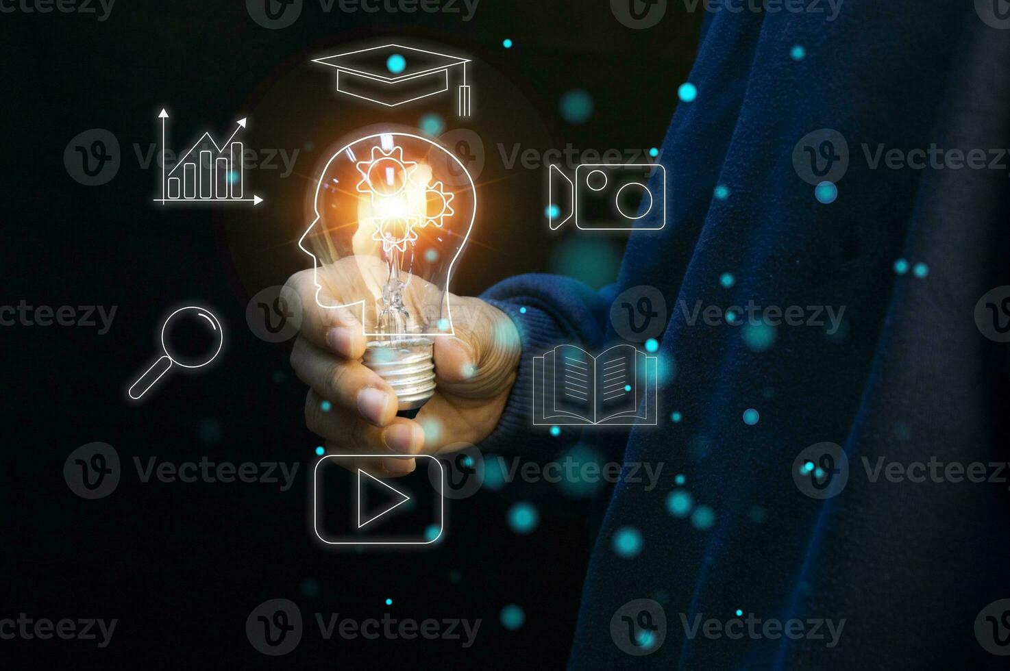 Concept of e Learning, a learning management system through a network with an emphasis on learners as the center. in teaching and learning Blended style with regular class photo