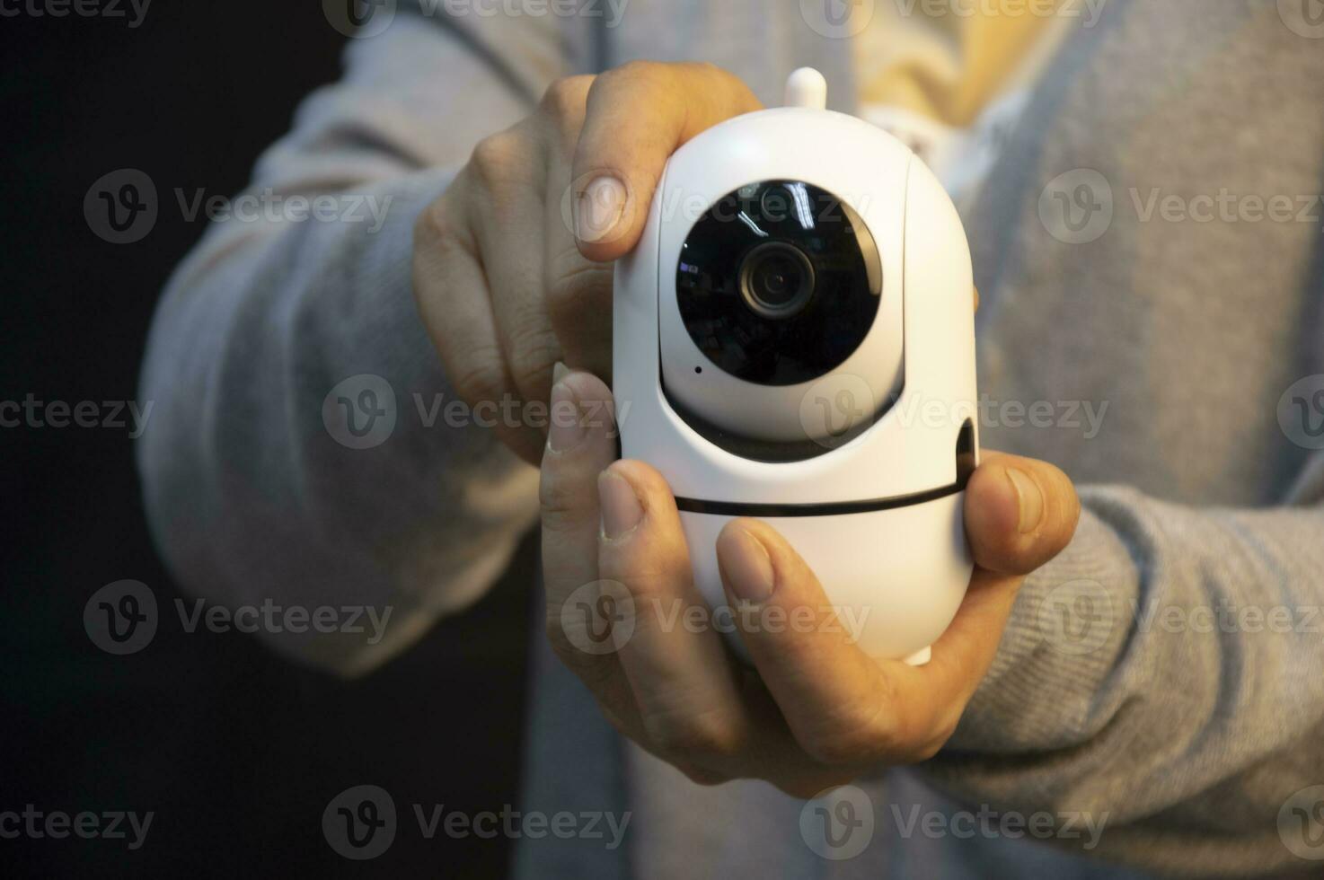 IP wifi wireless security camera supports Internet installation technology, security systems, smart home applications. photo