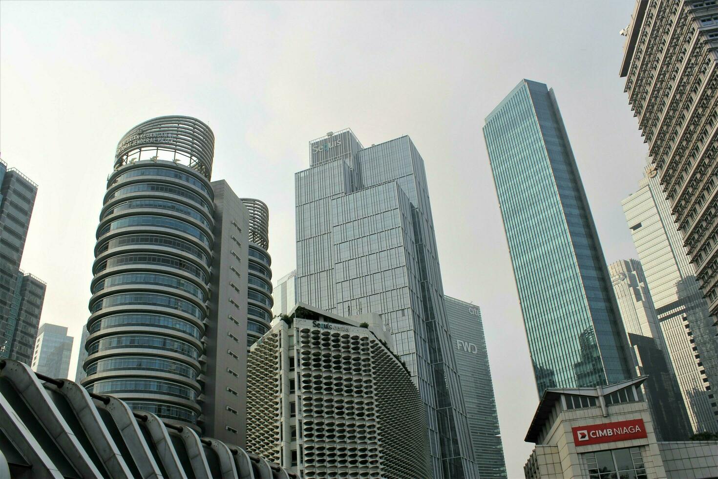 Jakarta, Indonesia-18 June 2023 view of sudirman street photo
