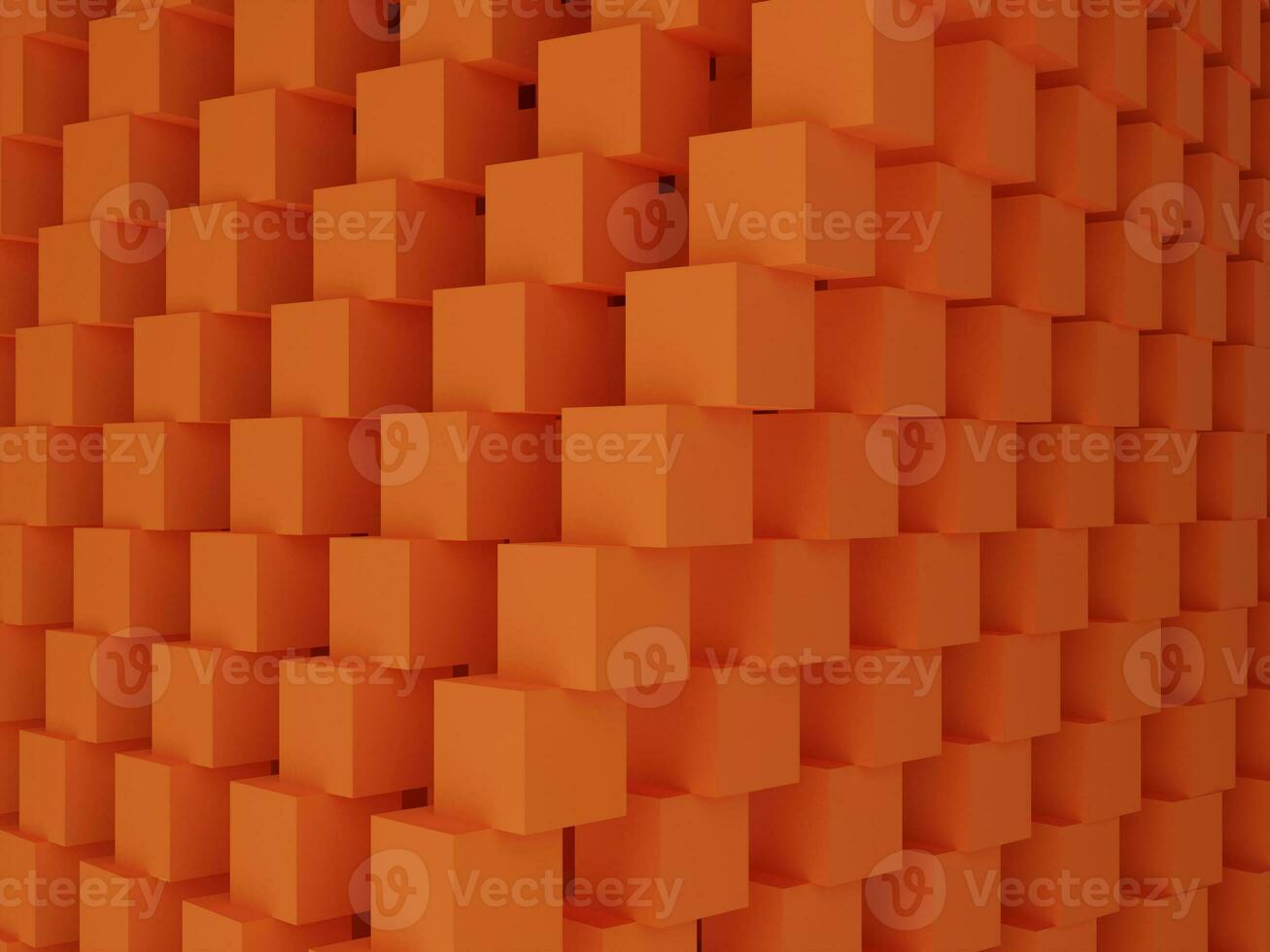 3d cube abstract diagonal pattern geometry background wallpaper with monochromatic orange color photo