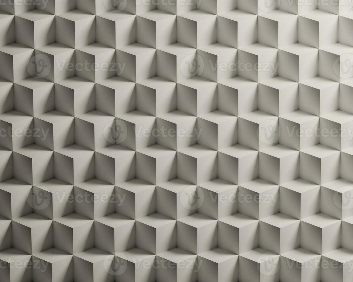 3d diagonal white cube pattern geometry background wallpaper with light effect photo