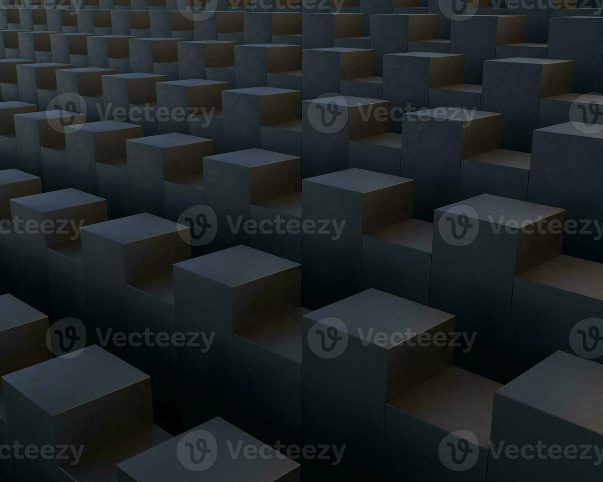 3d cube symmetry pattern stairs concept geometry background wallpaper 3d render side view photo