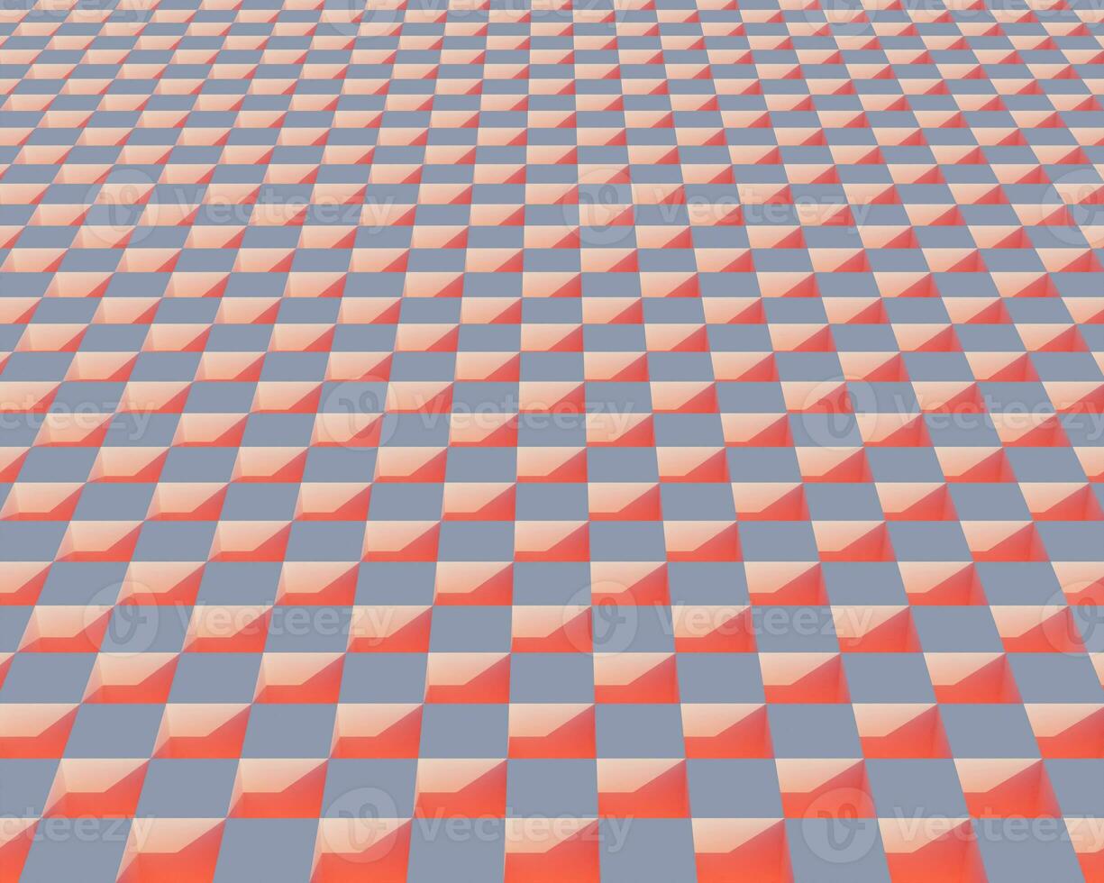 3d clean white cube geometrical pattern with red light effect from the bottom background wallpaper photo