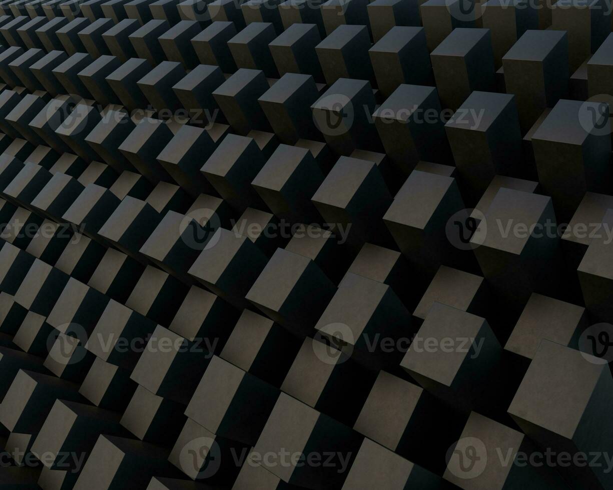 black 3d render cube geometry pattern round shape with texture background wallpaper photo