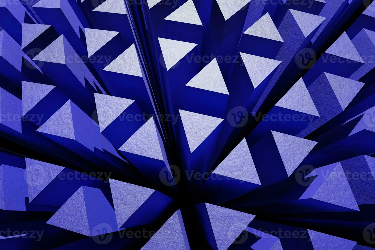 3d render blue triangular pattern geometric shape background photo