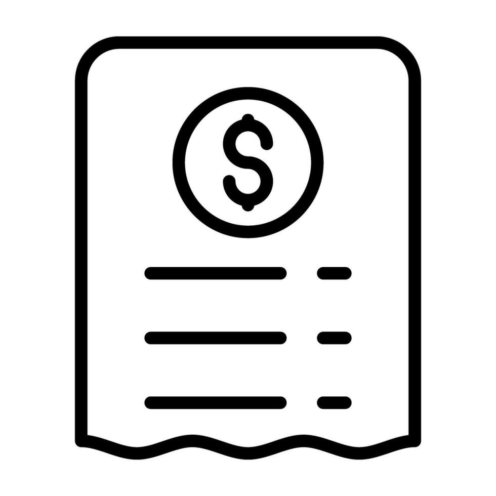 Receipt Vector Icon