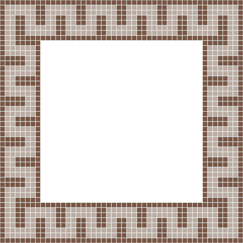 Brown tile frame, Mosaic tile frame, Tile frame, Seamless pattern, Mosaic seamless pattern, Mosaic tiles texture or background. Bathroom wall tiles, floor tiles with beautiful pattern vector