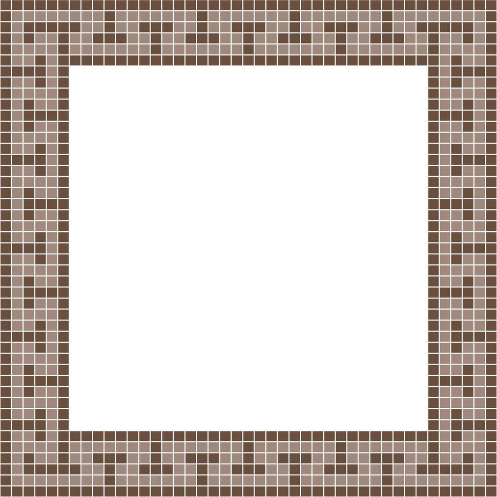 Brown tile frame, Mosaic tile frame, Tile frame, Seamless pattern, Mosaic seamless pattern, Mosaic tiles texture or background. Bathroom wall tiles, floor tiles with beautiful pattern vector