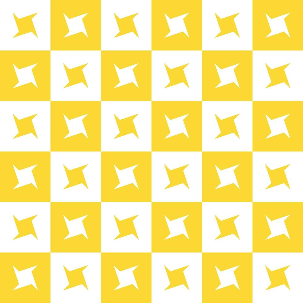 Yellow ninja star. ninja star pattern. ninja star pattern background. ninja star background. Seamless pattern. for backdrop, decoration, Gift wrapping vector