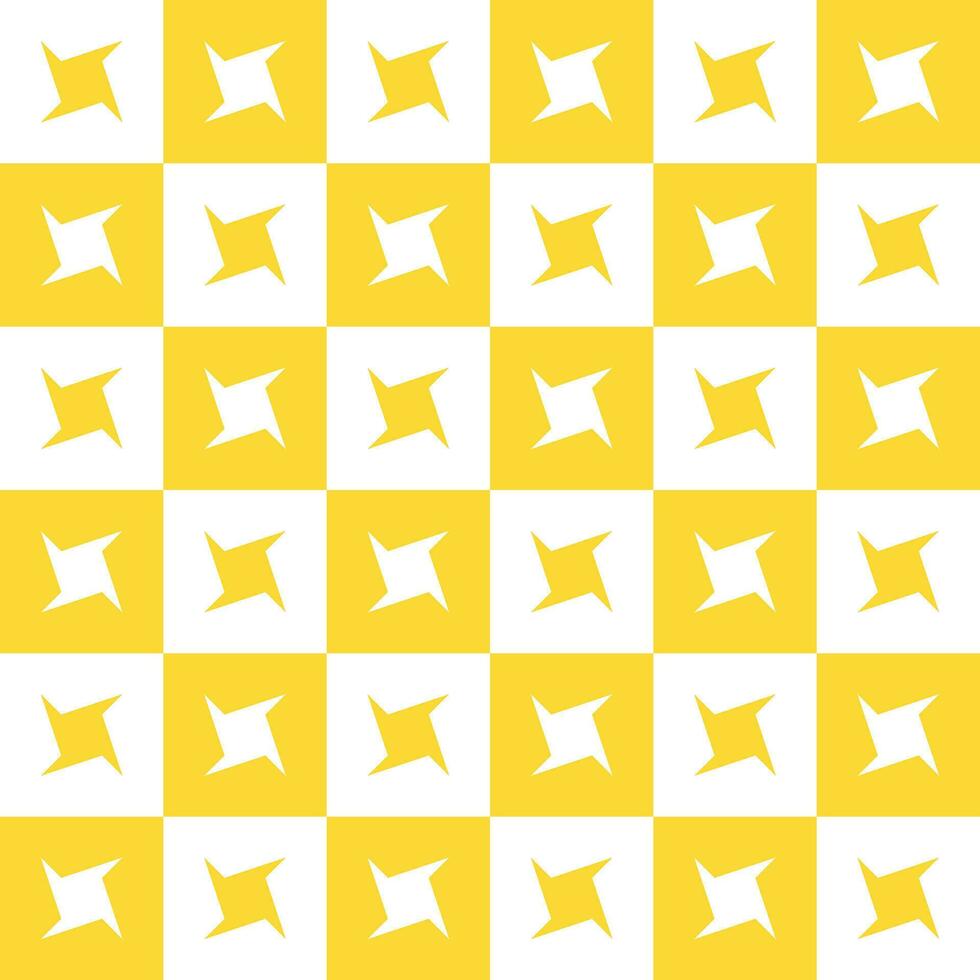 Yellow ninja star. ninja star pattern. ninja star pattern background. ninja star background. Seamless pattern. for backdrop, decoration, Gift wrapping vector
