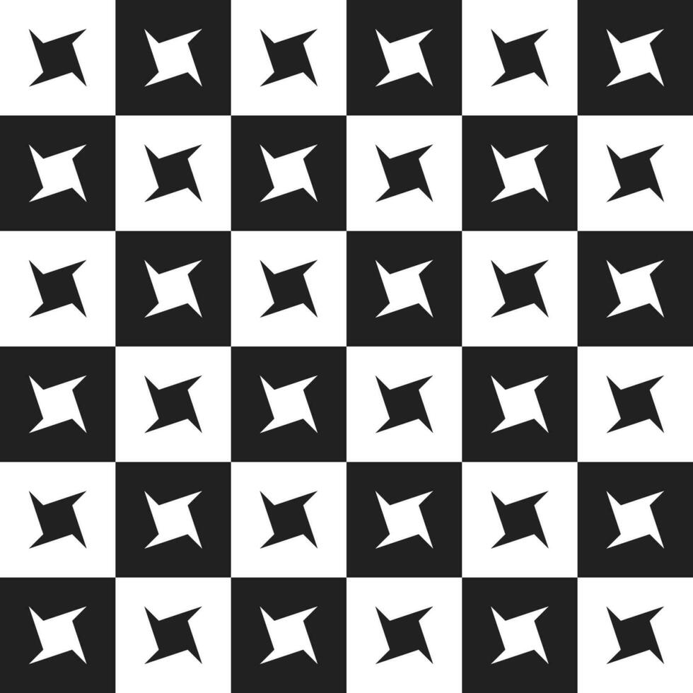 Black ninja star. ninja star pattern. ninja star pattern background. ninja star background. Seamless pattern. for backdrop, decoration, Gift wrapping vector