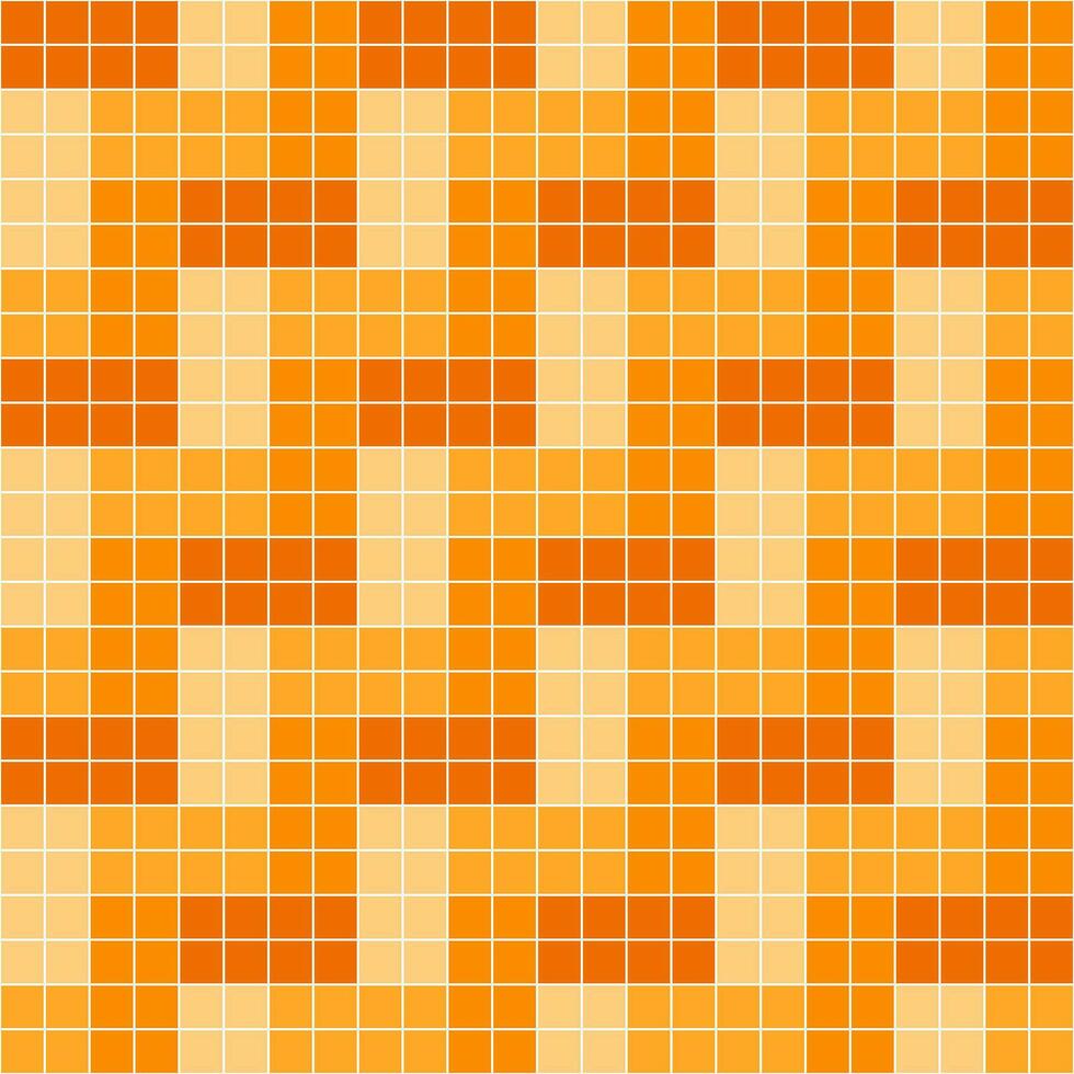 Orange tile background, Mosaic tile background, Tile background, Seamless pattern, Mosaic seamless pattern, Mosaic tiles texture or background. Bathroom wall tiles, floor tiles with beautiful pattern vector