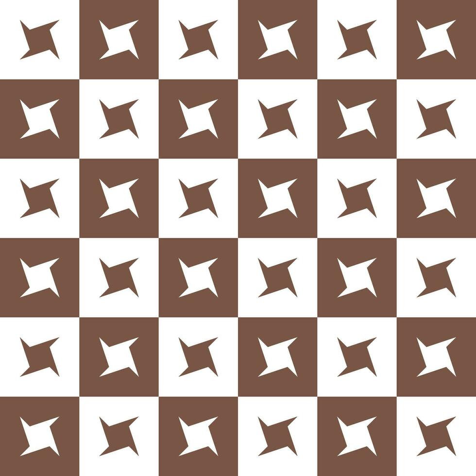 Brown ninja star. ninja star pattern. ninja star pattern background. ninja star background. Seamless pattern. for backdrop, decoration, Gift wrapping vector