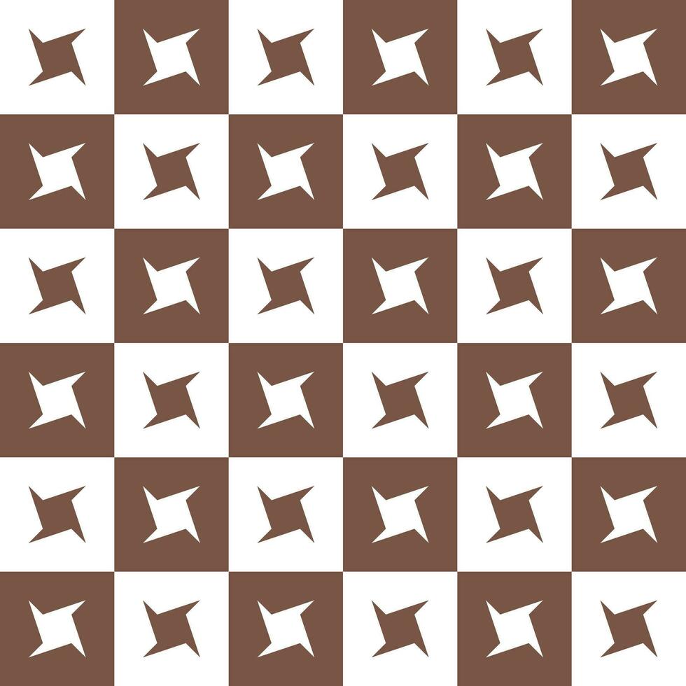 Brown ninja star. ninja star pattern. ninja star pattern background. ninja star background. Seamless pattern. for backdrop, decoration, Gift wrapping vector