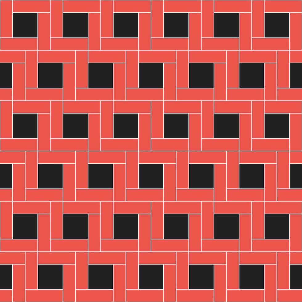 Square vector pattern. Red square pattern. Seamless geometric pattern for clothing, wrapping paper, backdrop, background, gift card.