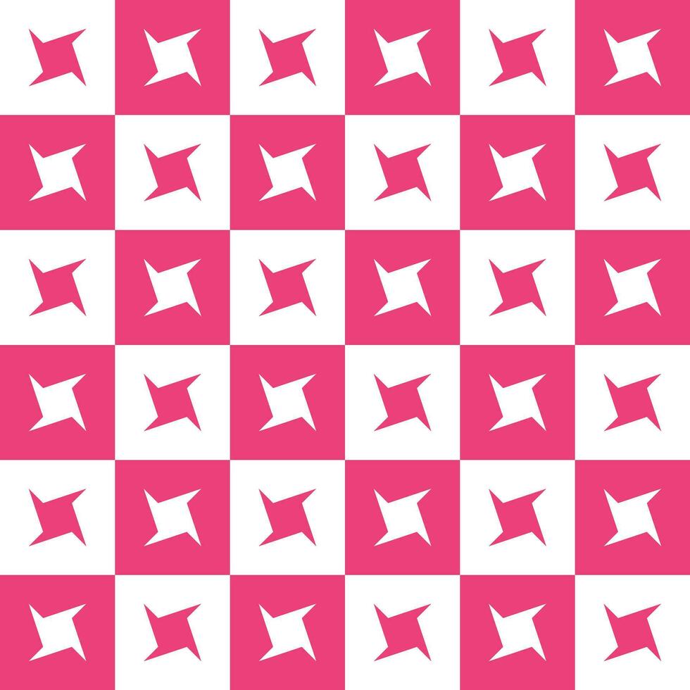 Pink ninja star. ninja star pattern. ninja star pattern background. ninja star background. Seamless pattern. for backdrop, decoration, Gift wrapping vector