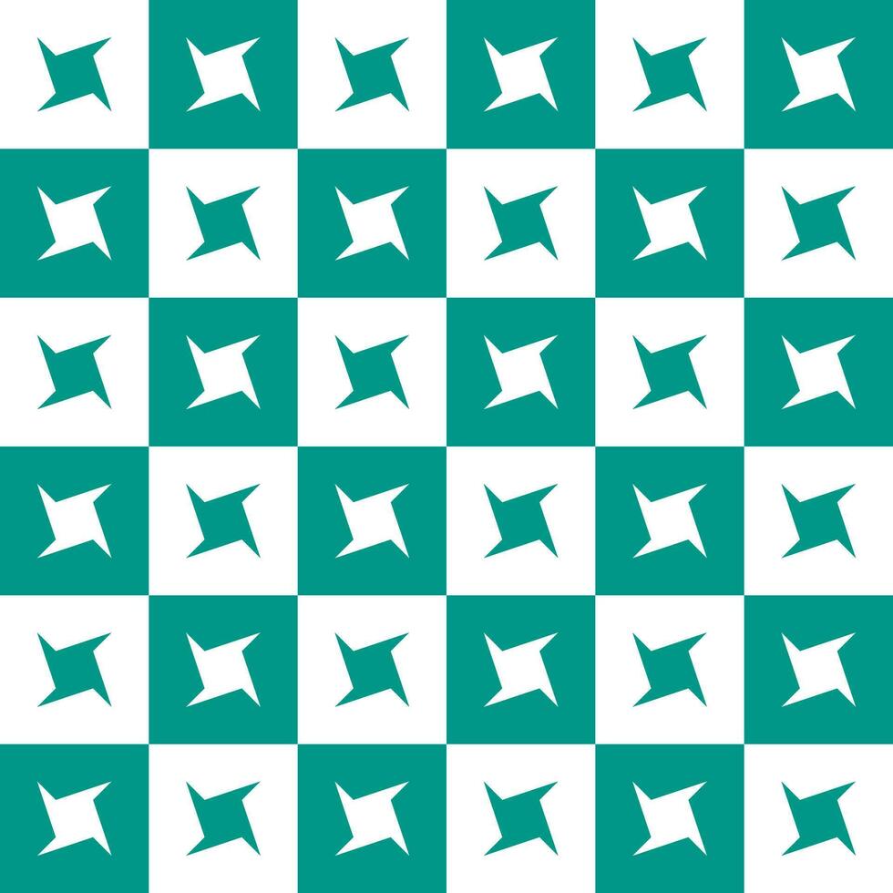 Green ninja star. ninja star pattern. ninja star pattern background. ninja star background. Seamless pattern. for backdrop, decoration, Gift wrapping vector