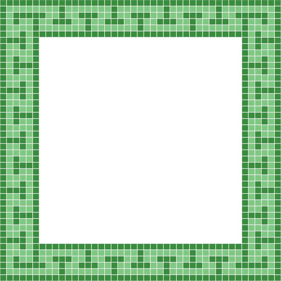 Light green tile frame, Mosaic tile frame, Tile frame, Seamless pattern, Mosaic seamless pattern, Mosaic tiles texture or background. Bathroom wall tiles, floor tiles with beautiful pattern vector