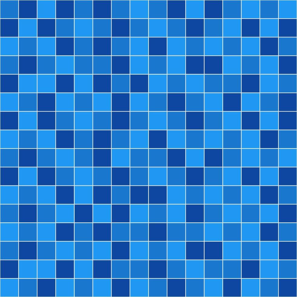 Blue tile background, Mosaic tile background, Tile background, Seamless pattern, Mosaic seamless pattern, Mosaic tiles texture or background. Bathroom wall tiles, swimming pool tiles. vector