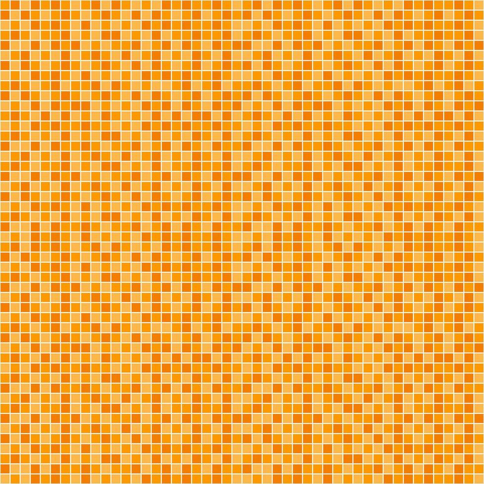 Orange tile background, Mosaic tile background, Tile background, Seamless pattern, Mosaic seamless pattern, Mosaic tiles texture or background. Bathroom wall tiles, swimming pool tiles. vector