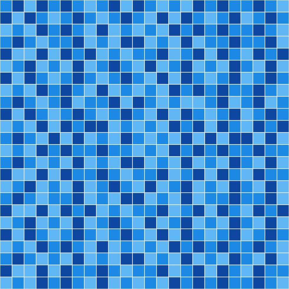 Blue tile background, Mosaic tile background, Tile background, Seamless pattern, Mosaic seamless pattern, Mosaic tiles texture or background. Bathroom wall tiles, swimming pool tiles. vector