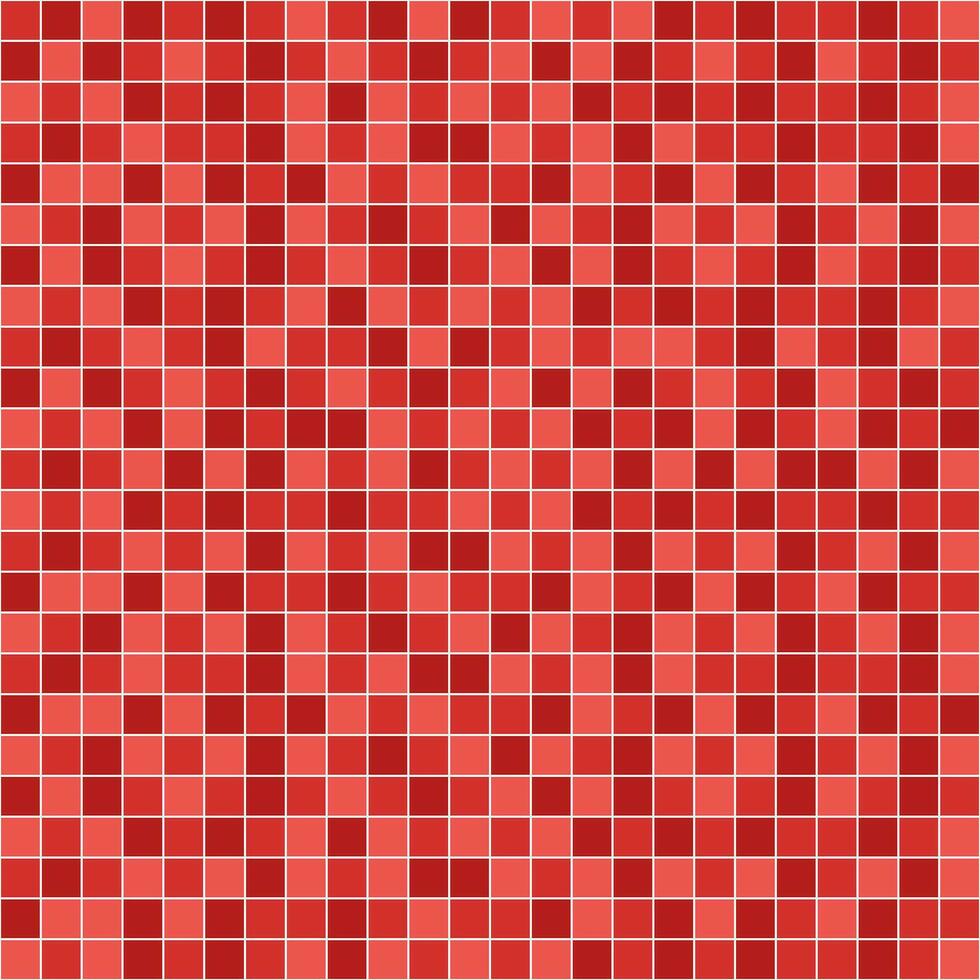 Red tile background, Mosaic tile background, Tile background, Seamless pattern, Mosaic seamless pattern, Mosaic tiles texture or background. Bathroom wall tiles, swimming pool tiles. vector