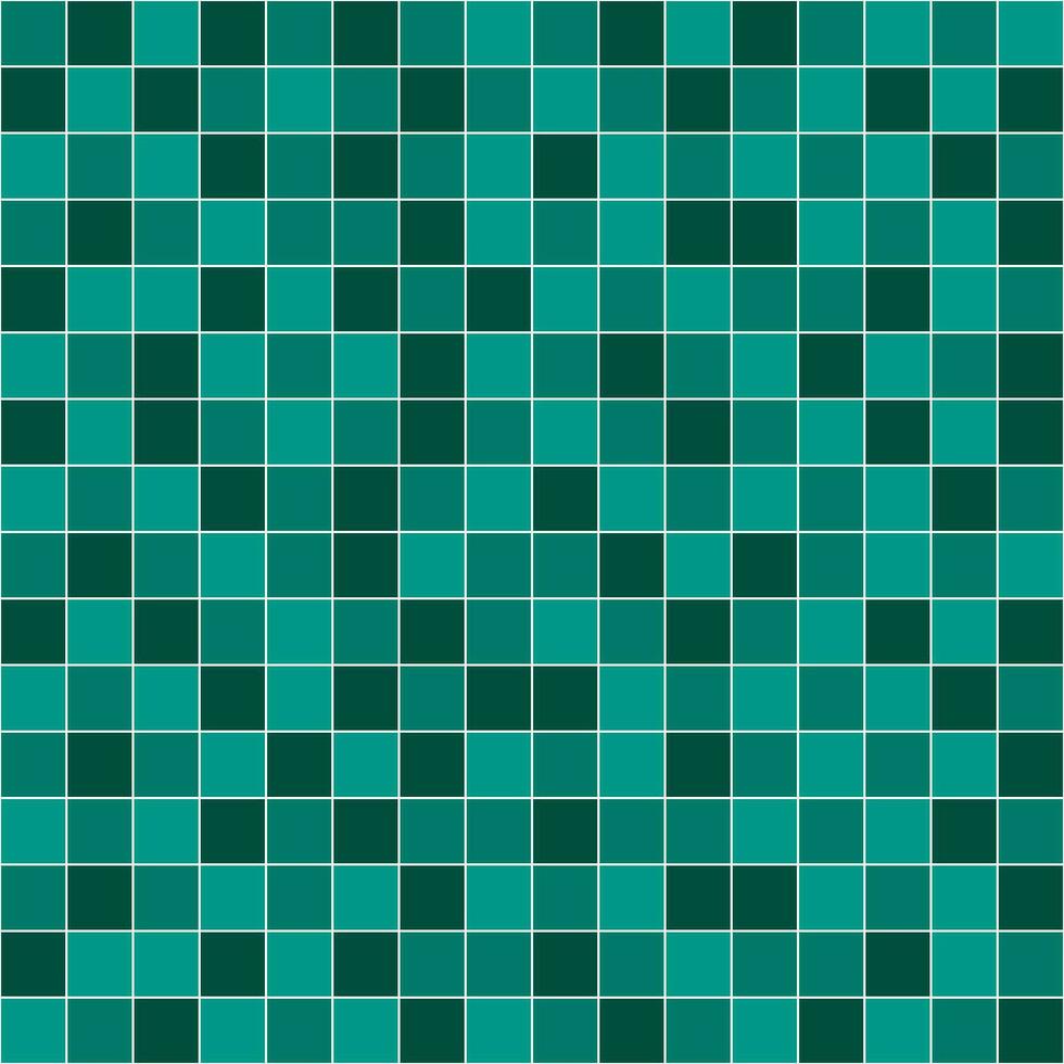 Green tile background, Mosaic tile background, Tile background, Seamless pattern, Mosaic seamless pattern, Mosaic tiles texture or background. Bathroom wall tiles, swimming pool tiles. vector