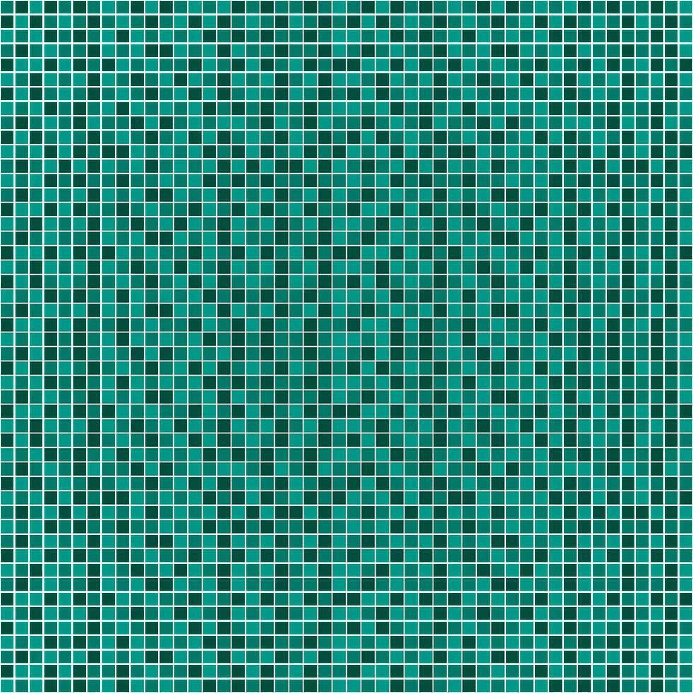 Green tile background, Mosaic tile background, Tile background, Seamless pattern, Mosaic seamless pattern, Mosaic tiles texture or background. Bathroom wall tiles, swimming pool tiles. vector