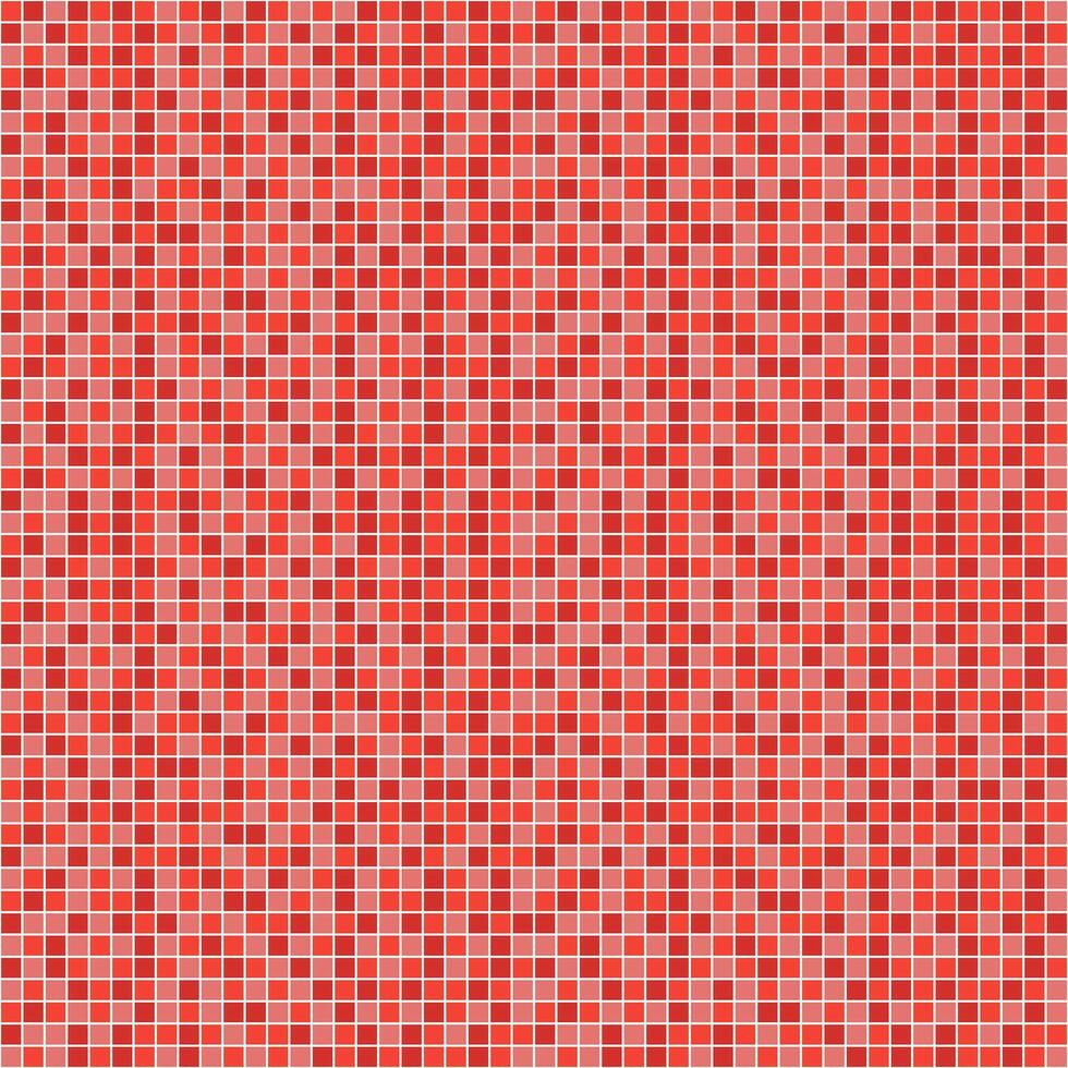 Red tile background, Mosaic tile background, Tile background, Seamless pattern, Mosaic seamless pattern, Mosaic tiles texture or background. Bathroom wall tiles, swimming pool tiles. vector